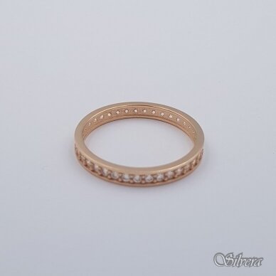 Auksinis žiedas su cirkoniais AZ714; 18 mm 1