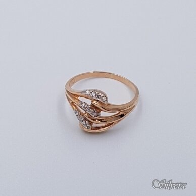 Auksinis žiedas su cirkoniais AZ81; 17 mm 1