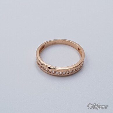 Auksinis žiedas su cirkoniais AZ87; 17 mm 1