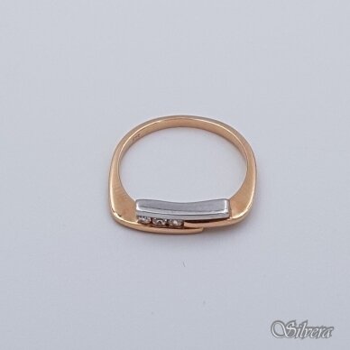 Auksinis žiedas su cirkoniais AZ161; 18,5 mm 1