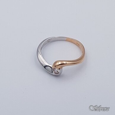 Auksinis žiedas su cirkoniu AZ106; 17,5 mm 1