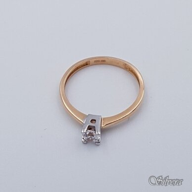 Auksinis žiedas su cirkoniu AZ109; 17,5 mm 1