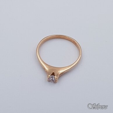 Auksinis žiedas su cirkoniu AZ111; 17,5 mm 1