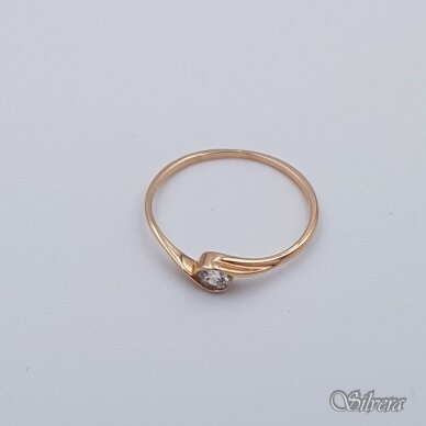 Auksinis žiedas su cirkoniu AZ114; 17,5 mm 1