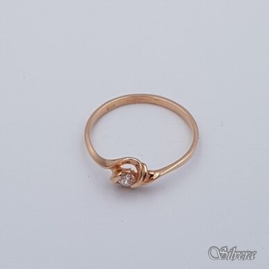 Auksinis žiedas su cirkoniu AZ118; 18 mm