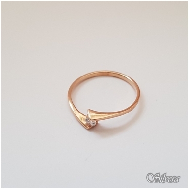 Auksinis žiedas su cirkoniu AZ16; 18 mm 1