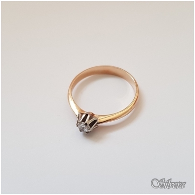 Auksinis žiedas su cirkoniu AZ20; 17,5 mm 2