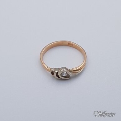 Auksinis žiedas su cirkoniu AZ218; 16 mm 1