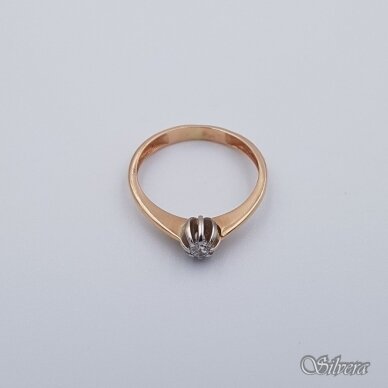 Auksinis žiedas su cirkoniu AZ251; 16,5 mm 1