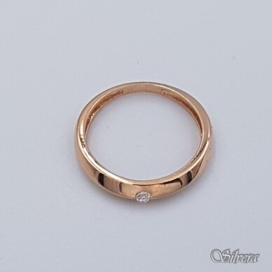 Auksinis žiedas su cirkoniu AZ271; 15 mm 1