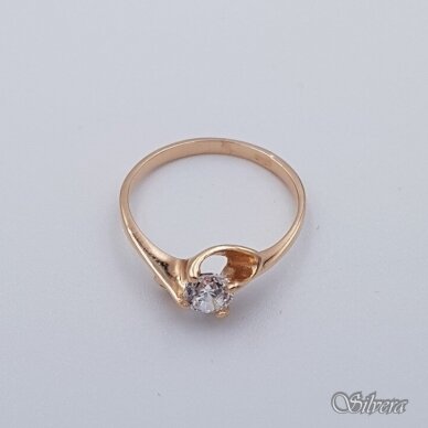 Auksinis žiedas su cirkoniu AZ289; 16 mm