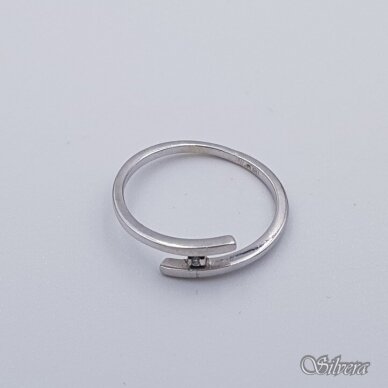 Balto aukso žiedas su cirkoniu AZ296; 16 mm 1