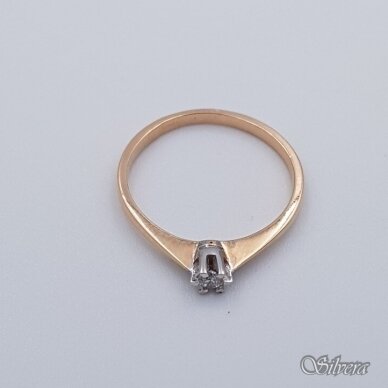 Auksinis žiedas su cirkoniu AZ311; 16,5 mm 1