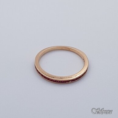 Auksinis žiedas su cirkoniais AZ316; 16,5 mm 1