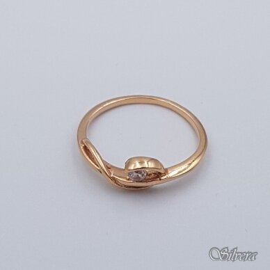 Auksinis žiedas su cirkoniu AZ353; 17,5 mm 1