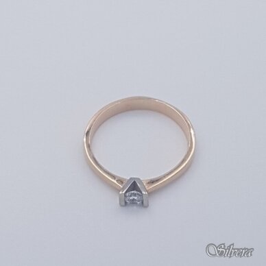 Auksinis žiedas su cirkoniu AZ406; 18,5 mm 1