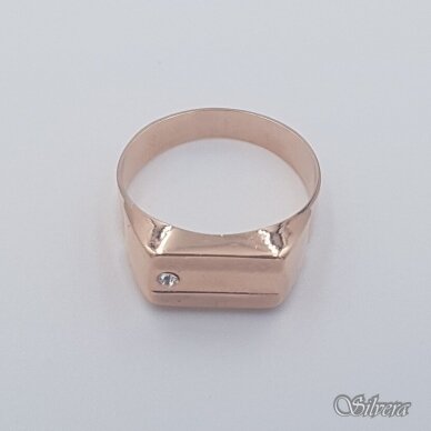 Auksinis žiedas su cirkoniu AZ480; 21,5 mm 1