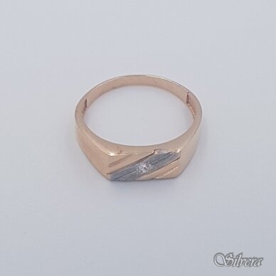 Auksinis žiedas su cirkoniu AZ487; 23,5 mm