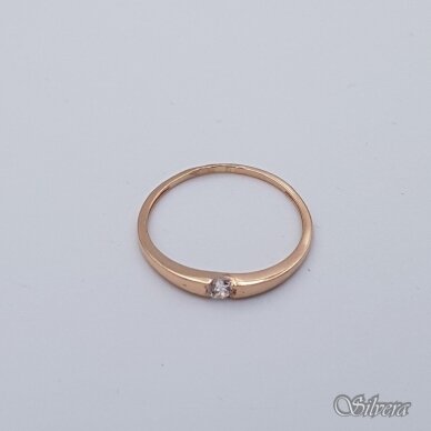 Auksinis žiedas su cirkoniu AZ536; 17,5 mm 1