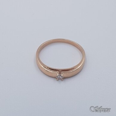 Auksinis žiedas su cirkoniu AZ546; 19 mm 1