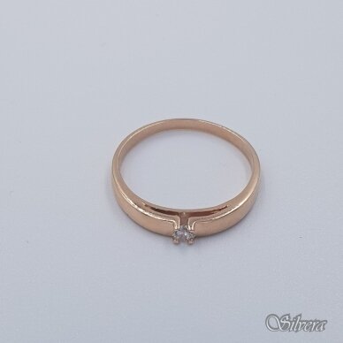 Auksinis žiedas su cirkoniu AZ546; 19,5 mm 1