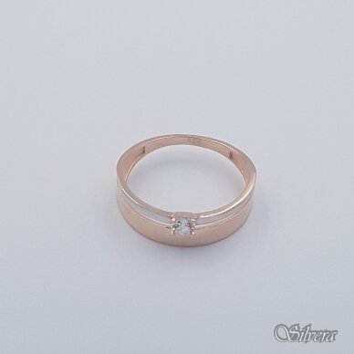 Auksinis žiedas su cirkoniu AZ557; 19 mm