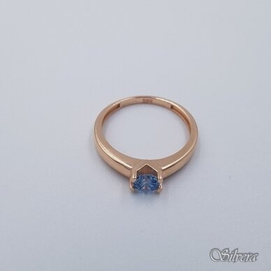 Auksinis žiedas su cirkoniu AZ563; 18,5 mm