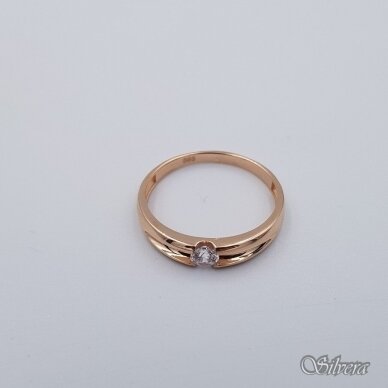 Auksinis žiedas su cirkoniu AZ564; 19,5 mm 1