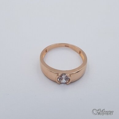 Auksinis žiedas su cirkoniu AZ569; 20,5 mm 1