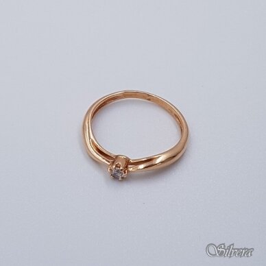 Auksinis žiedas su cirkoniu AZ60; 17 mm 1