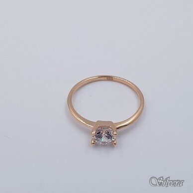 Auksinis žiedas su cirkoniu AZ634; 16,5 mm 1