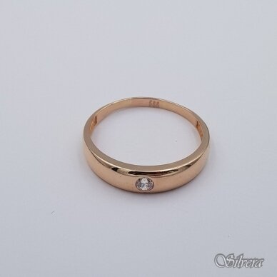 Auksinis žiedas su cirkoniu AZ637; 18 mm 1