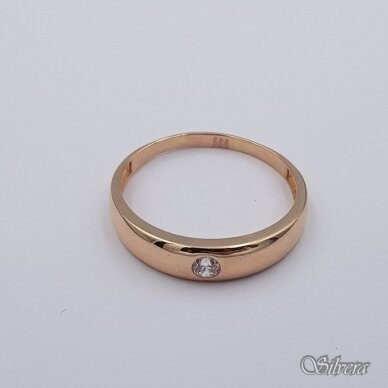 Auksinis žiedas su cirkoniu AZ637; 19 mm 1