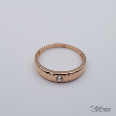 Auksinis žiedas su cirkoniu AZ637; 20,5 mm 1