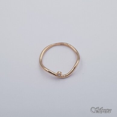 Auksinis žiedas su cirkoniu AZ646; 13 mm 1