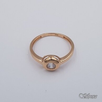 Auksinis žiedas su cirkoniu AZ656; 18 mm 1
