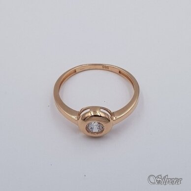 Auksinis žiedas su cirkoniu AZ656; 19 mm 1