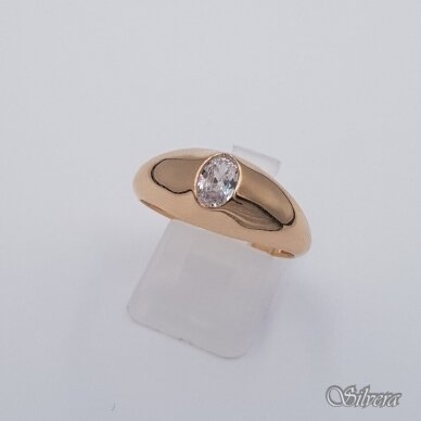 Auksinis žiedas su cirkoniu AZ659; 19,5 mm