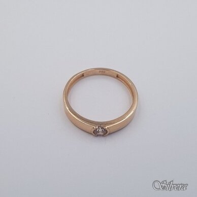 Auksinis žiedas su cirkoniu AZ671; 19 mm 1