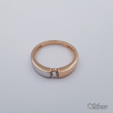 Auksinis žiedas su cirkoniu AZ685; 16 mm 1