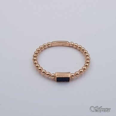 Auksinis žiedas su cirkoniu AZ713; 17,5 mm 1