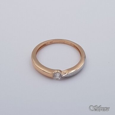 Auksinis žiedas su cirkoniu AZ715; 17,5 mm 1