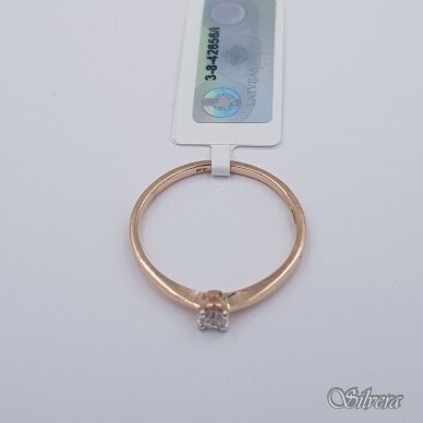 Auksinis žiedas su deimantu AZ909; 17,5 mm 1