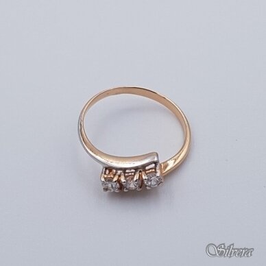 Auksinis žiedas su cirkoniais AZ313; 16,5 mm 1