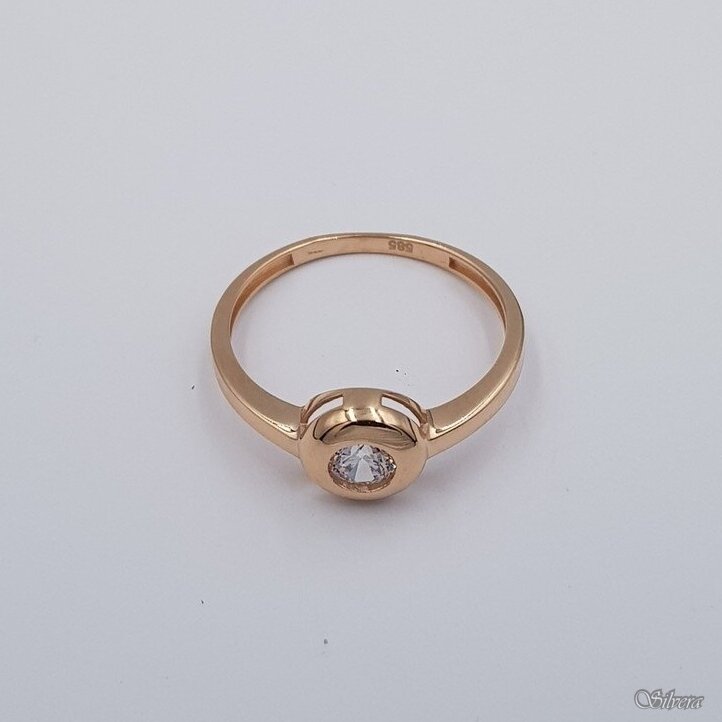 Auksinis žiedas su cirkoniu AZ656; 18 mm 1 Auksinis žiedas su cirkoniu AZ656; 18 mm 1