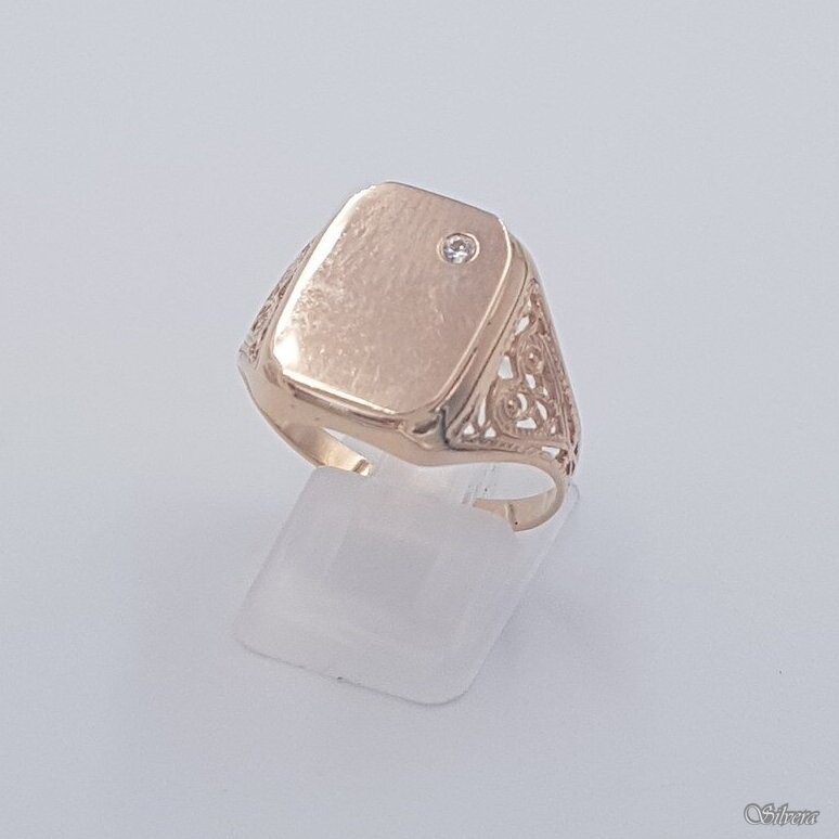 Auksinis žiedas su cirkoniu AZ478; 21,5 mm Auksinis žiedas su cirkoniu AZ478; 21,5 mm