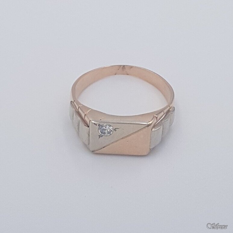 Auksinis žiedas su cirkoniu AZ479; 21,5 mm 1 Auksinis žiedas su cirkoniu AZ479; 21,5 mm 1