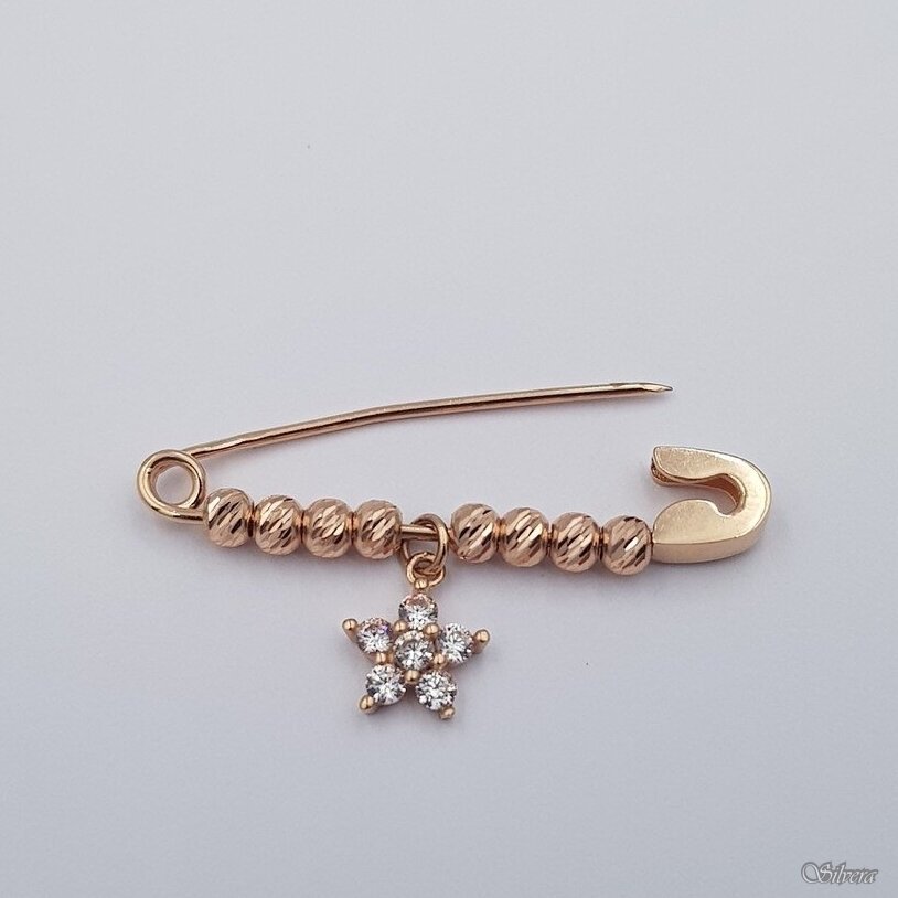 Zelta piespraude ar cirkoniju SA11 1 Zelta piespraude ar cirkoniju SA11 1
