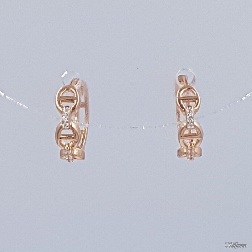 Auksiniai auskarai su cirkoniais AE502 Auksiniai auskarai su cirkoniais AE502
