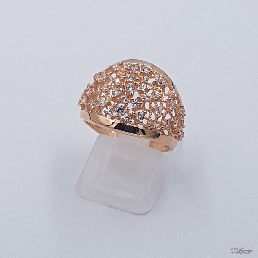 Auksinis žiedas su cirkoniais AZ495; 17,5 mm Auksinis žiedas su cirkoniais AZ495; 17,5 mm